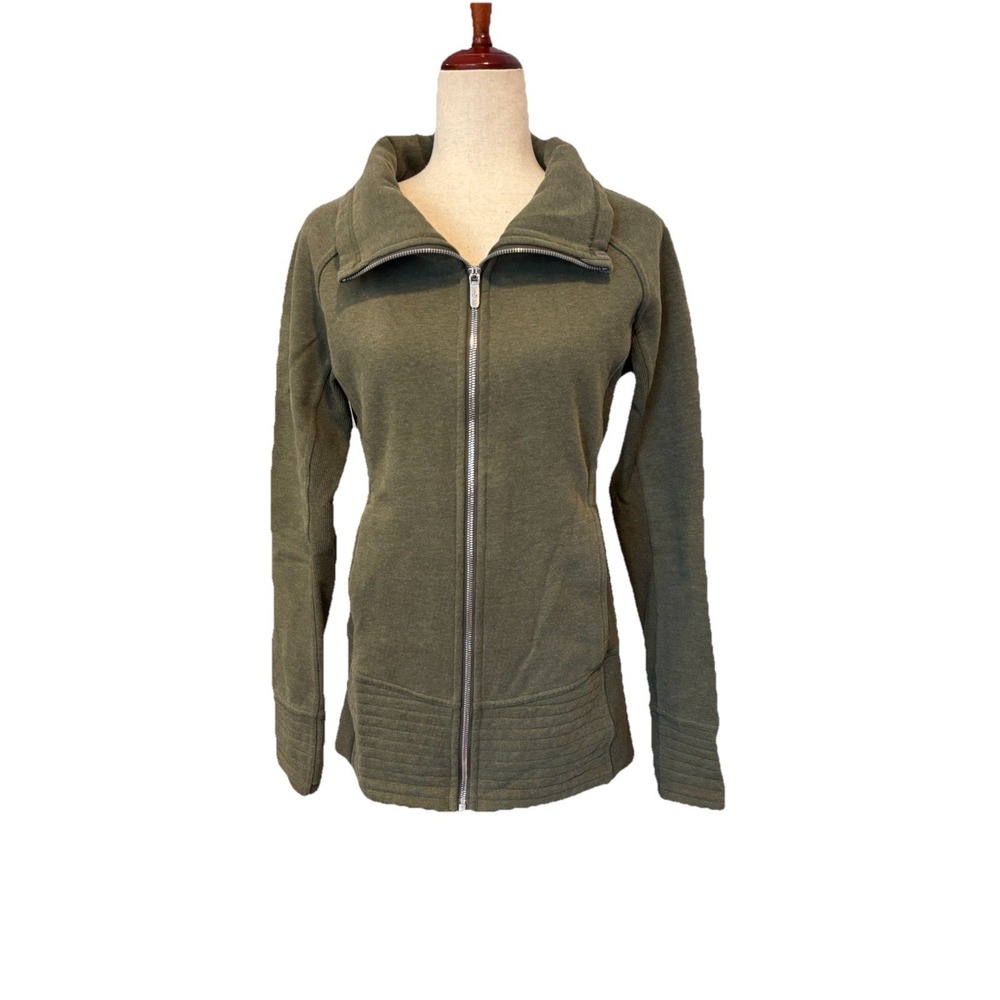 Lululemon Radiant Jacket Womens 8 Green Heathered Outdoor Activewear Athleisure - Picture 7 of 10
